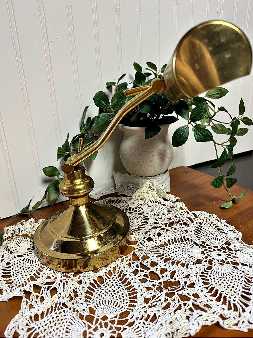 Brass Desk Lamp UNTESTED